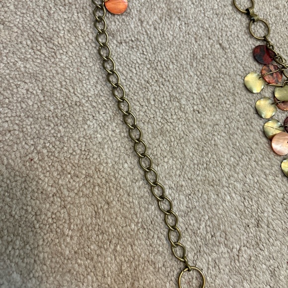 Antique Gold Color BOHO HIPPIE Colored Metal Medallions METAL CHAIN BELT - Picture 3 of 3